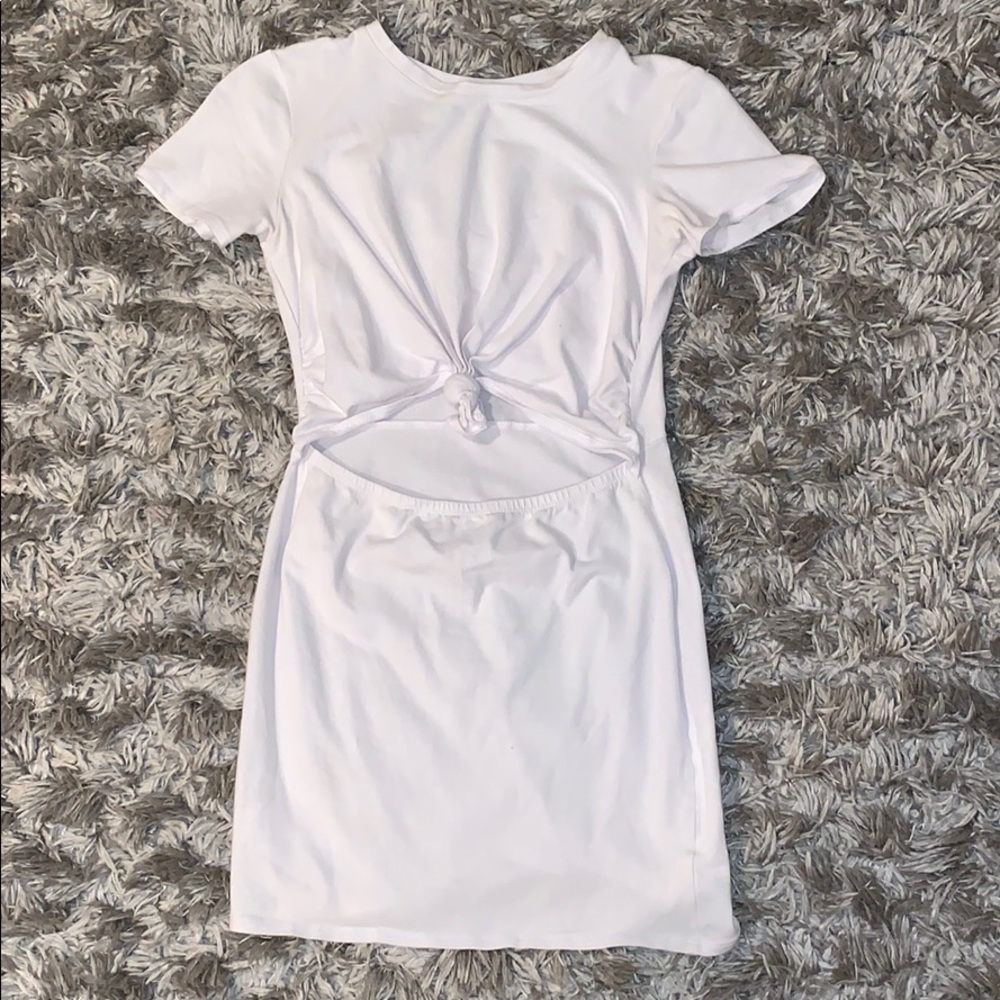 white knot dress
